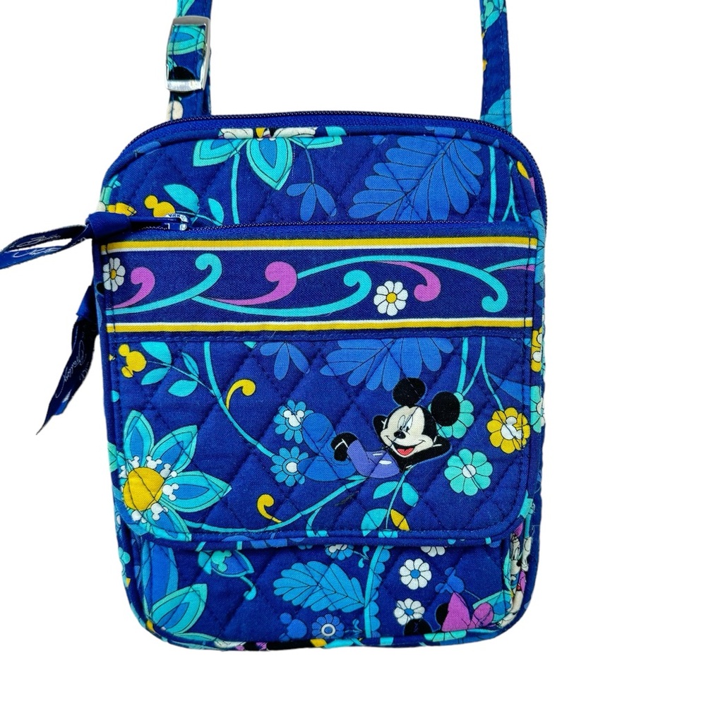 VERA BRADLEY X DISNEY PARKS Mickey Mouse blue print quilted crossbody bag purse